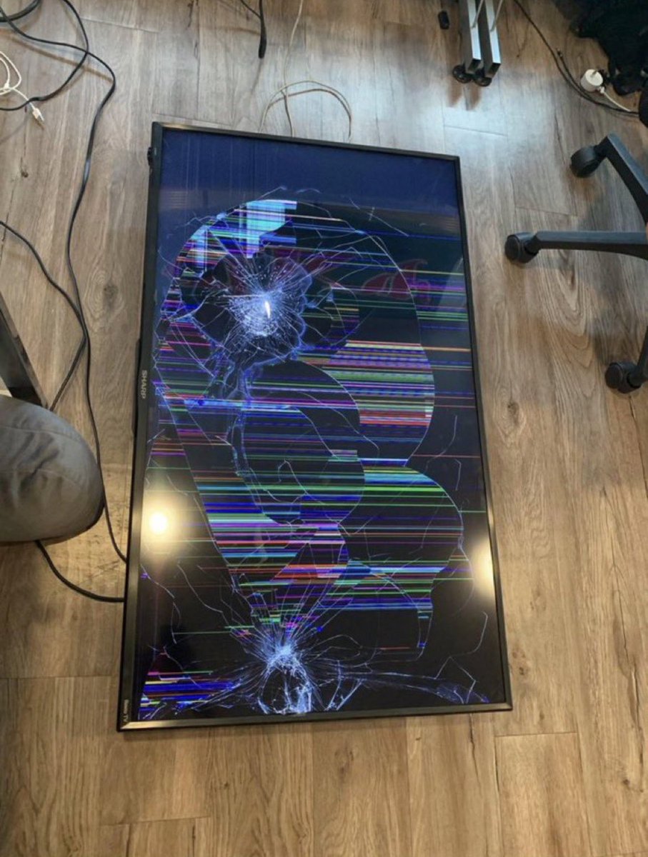 ah_56p's tweet photo. @WKUFootball I just threw my glass table at my 65 inch TV, shattering both of them. This team has HUMILIATED my entire family. My wife &amp; kids are in tears as 40+ guests clear out my house. Just threw my Reed jersey into the firepit. I can’t do this any longer. Goodbye. https://t.co/PMzKSRV35w