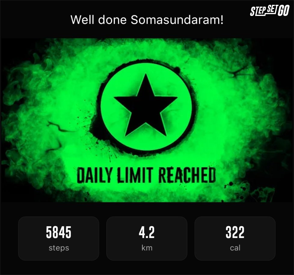 ThoothukudiCon1's tweet photo. #vedantaDHM2022 
#RunForZeroHunger
 I just hit my Daily Limit for Level 2 on StepSetGo!
https://t.co/v7hzKyw3yg https://t.co/1mOvEpUzSV