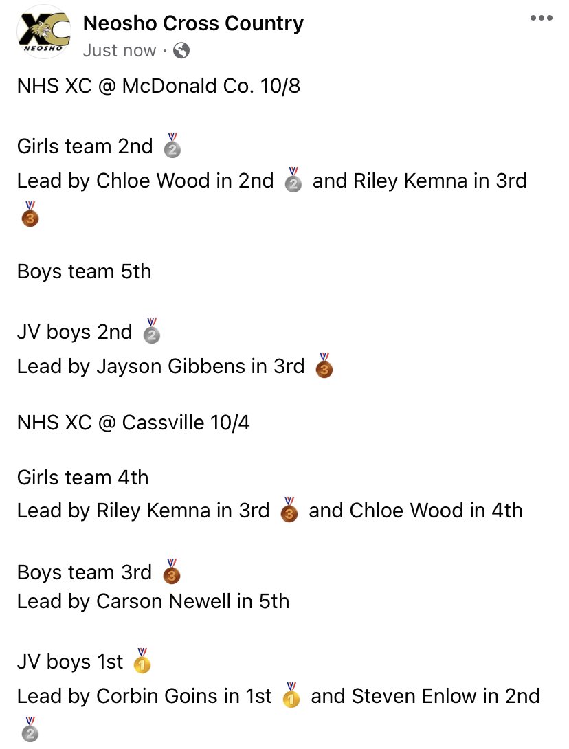 Neosho Cross Country (@neoshoxc) on Twitter photo 
