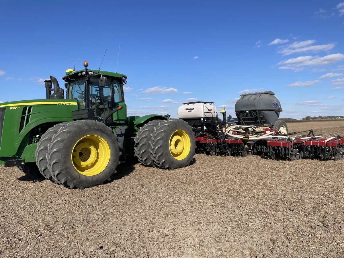 garyderck's tweet photo. #striptill2023 #covercrop Got the strip-tiller running today, after being in hibernation for 2 years. Took a little time to get my brain in strip till operation mode after missing last year https://t.co/UzVOlkIGkQ