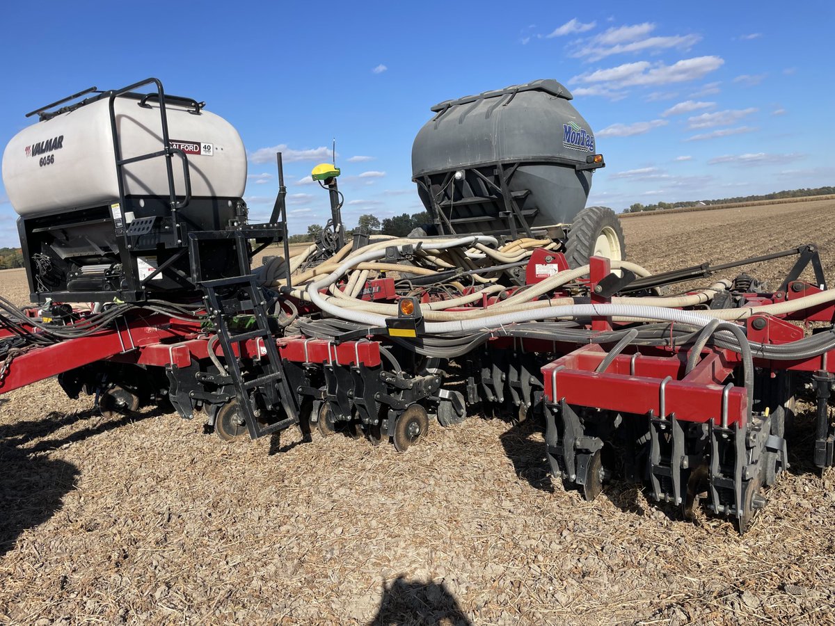 garyderck's tweet photo. #striptill2023 #covercrop Got the strip-tiller running today, after being in hibernation for 2 years. Took a little time to get my brain in strip till operation mode after missing last year https://t.co/UzVOlkIGkQ