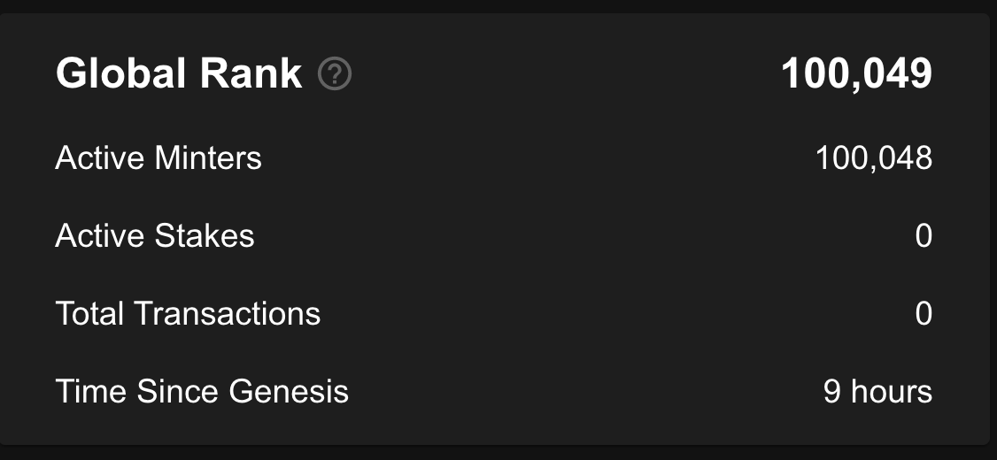 #XENCrypto - just crossed 100,000 Wallets participation in this fair crypto launch...