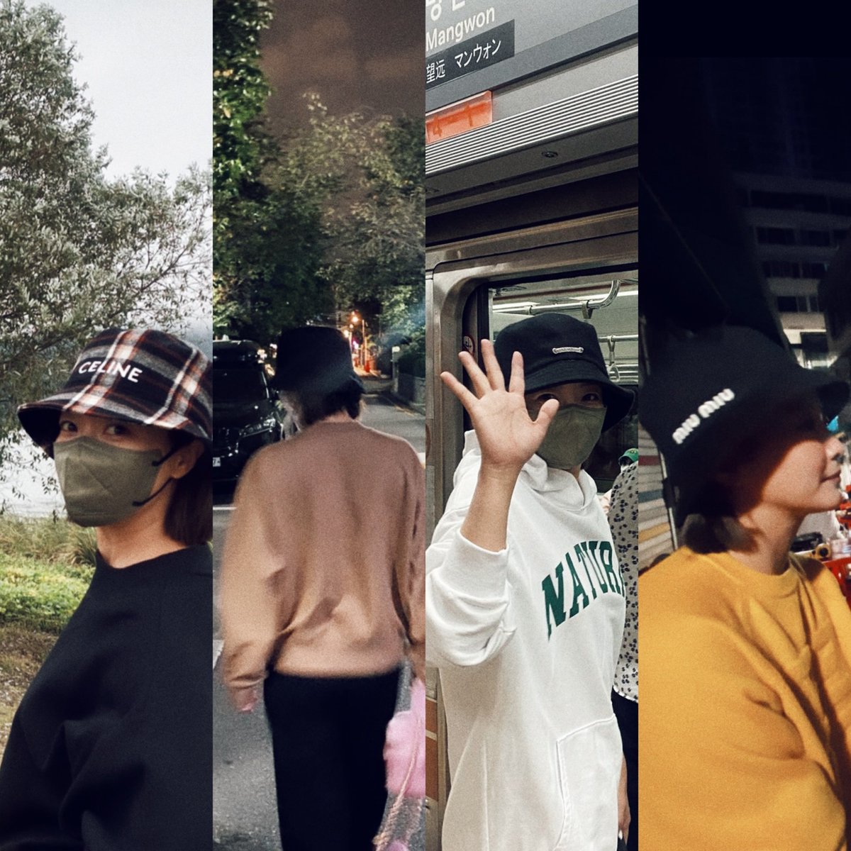 rances_olie's tweet photo. my new otp: heesun and her bucket hats✨ https://t.co/6TzIYGXzic