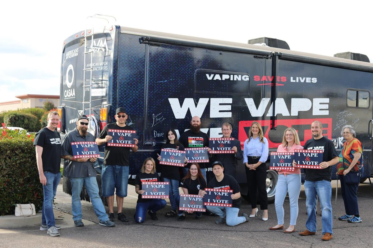 Had a great start to the #WeVapeWeVote ‘22 Tour in AZ. Tons of video coming soon! Thanks to all who came out to see us! <a href="/SaveVape/">We Vape We Vote!</a>