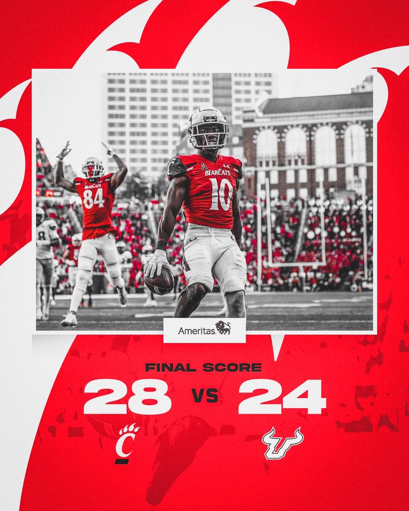 👑 𝗧𝗛𝗘 𝗛𝗢𝗠𝗘𝗖𝗢𝗠𝗜𝗡𝗚 𝗞𝗜𝗡𝗚𝗦 👑

Final from Nippert Stadium.

#Bearcats | #UCHomecoming