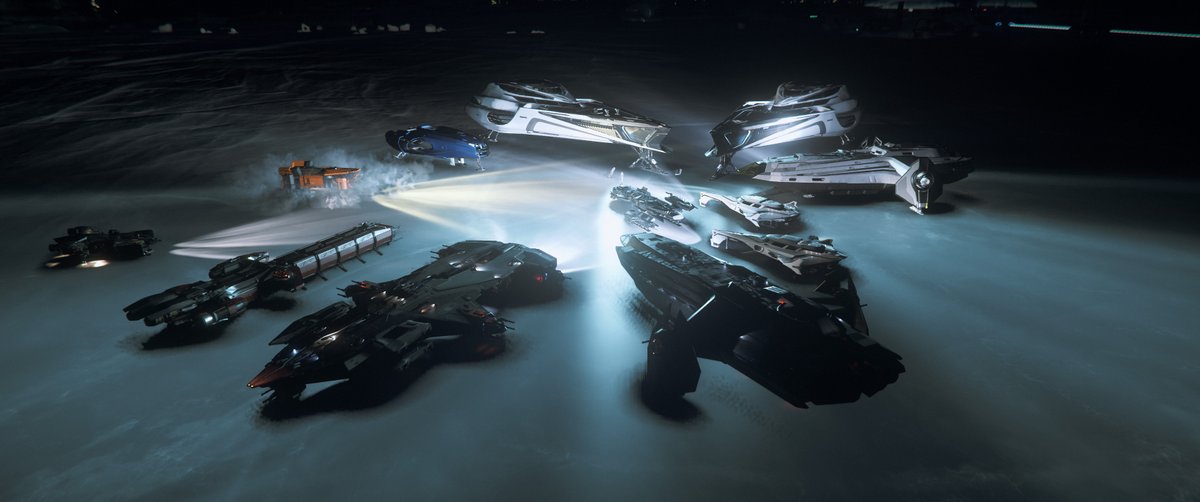 BindlossTom's tweet photo. @RobertsSpaceInd @tobiigaming We had a ship meetup at New Babbage!  #CitizenConParty #StarCitizen https://t.co/WxEzNKsiRP