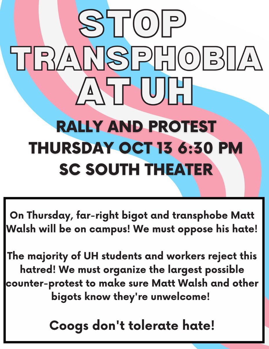 SocialistHTX's tweet photo. Today SA HTX had a mini day of action as we tabled at two different communities, and postered at UH for a counter protest against misogynist Matt Walsh’s speech on Thursday. If you want to get involved in fighting for a better, socialist world, then message us. https://t.co/xAerL6nk4c