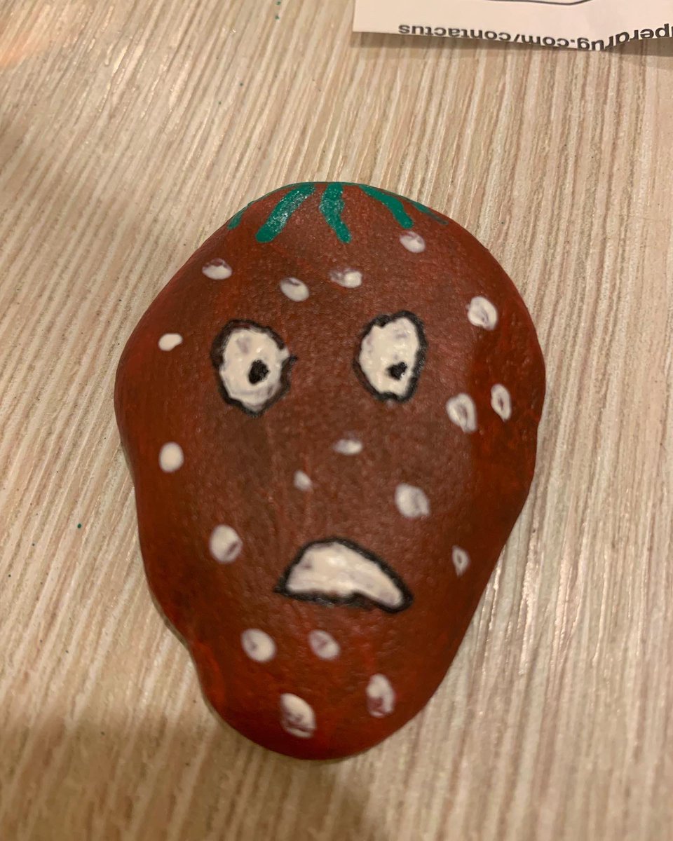 Simmorocks1's tweet photo. Angry strawberry waiting to be hidden in Essex! https://t.co/oVZKe0tGzh