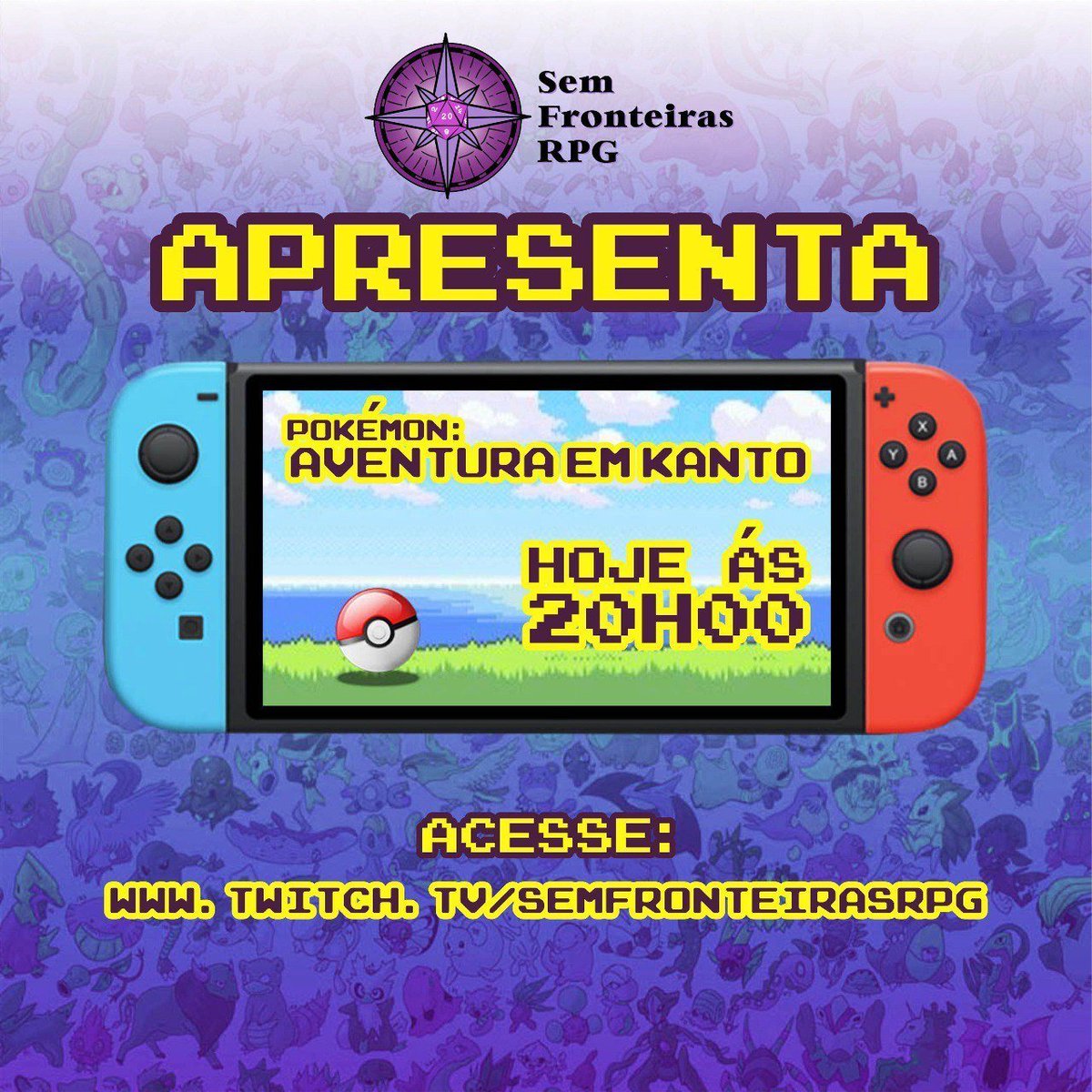 SemFrontRPG's tweet photo. https://t.co/BNaw6MCLcV
Hoje! 20h
Pokemon: Aventura em Kanto
A 1ª fase da liga está chegando ao fim e nossos herois precisam conseguir pelo menos 2 insígnias para continuar.... Seu 1º desafio é o líder do ginasio da cidade de pewter, Brock, a muralha de pedra
#Pokemon #PokemonRPG https://t.co/USsdFufcO1