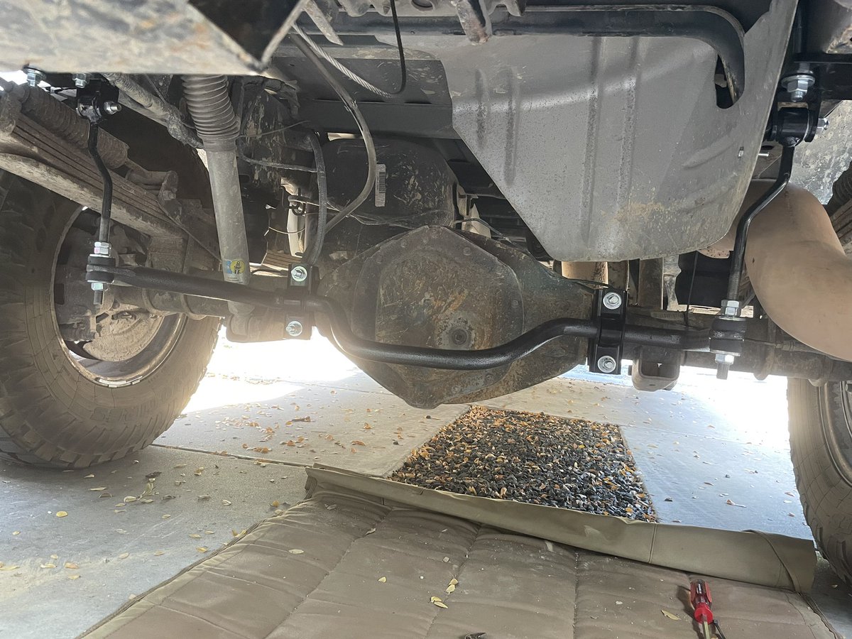 mattwbaker's tweet image. More Colorado road-trip prep … installed Timbrens and a heavy duty rear sway bar… #backyardmechanic