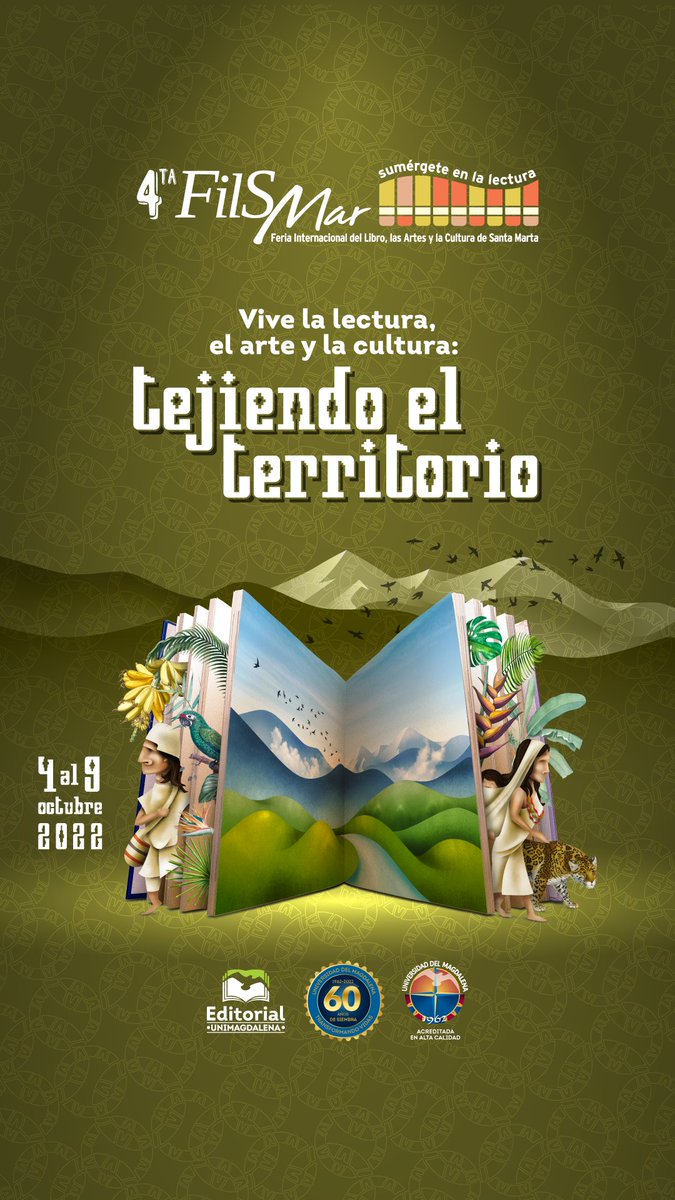 UnimagdalenaFM's tweet photo. Hilo de la cuarta versión de la Feria Internacional del Libro las Artes y la Cultura de Santa Marta FilSMar, Vive la lectura, el arte y la cultura: tejiendo el territorio #filsmar2022 #YoVoyAlaFILSMAR2022 #Unimagdalena #UnimagdalenaRadio https://t.co/Gv3f5T3auh