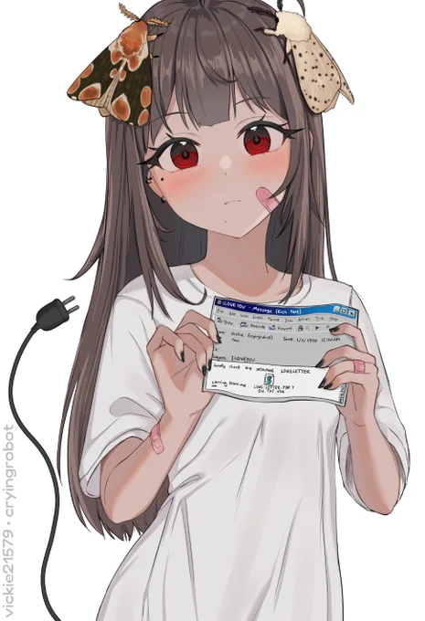 kindly check the attached LOVELETTER coming from me. #vickillust #イラスト 