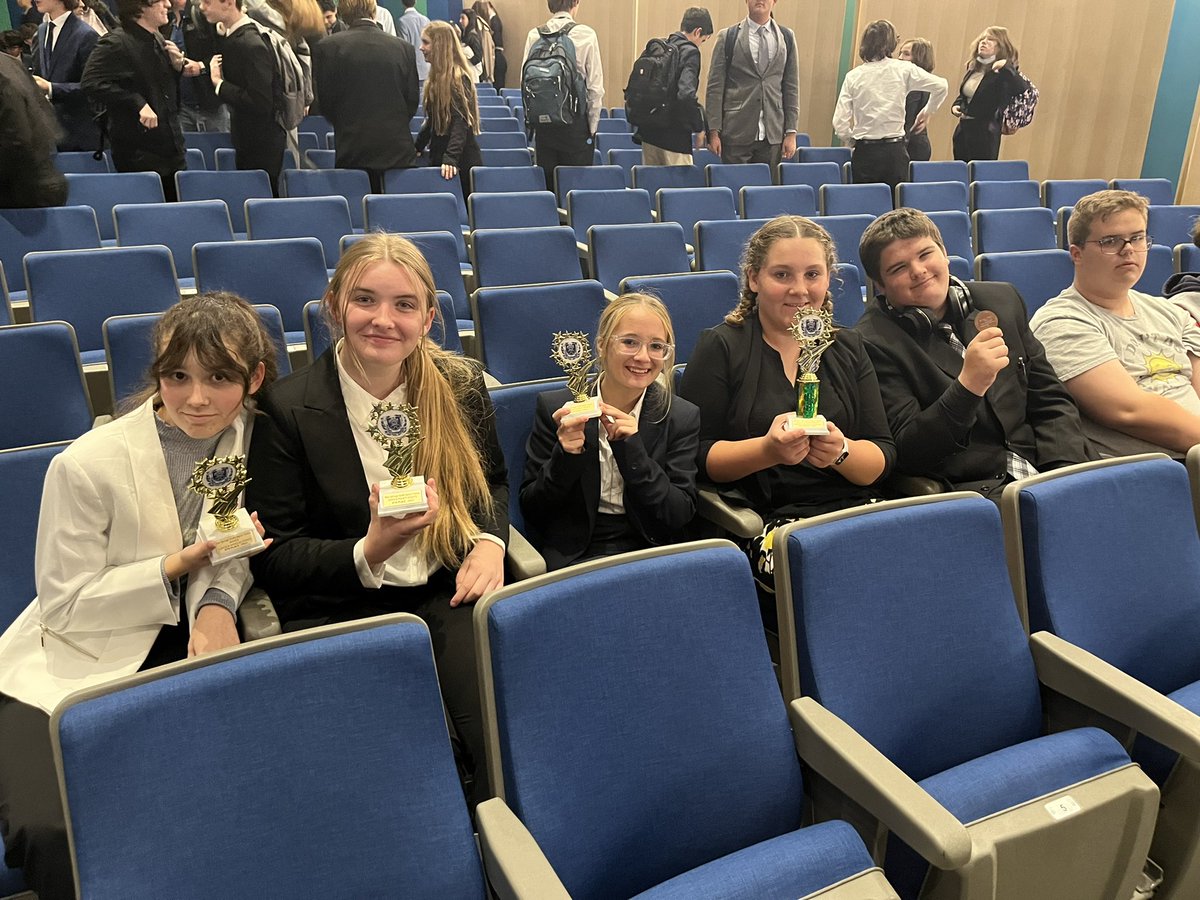 Novice Results! 
Emma Brill: 4th-Lincoln-Douglas Debate
Natalie Hicks &amp; Trista Bates: 4th- Policy Debate
Elizabeth Branham: 3rd-International Extemp 
Dylan Foster: 5th-International Extemp
We are so PROUD to have you on our team! 😺