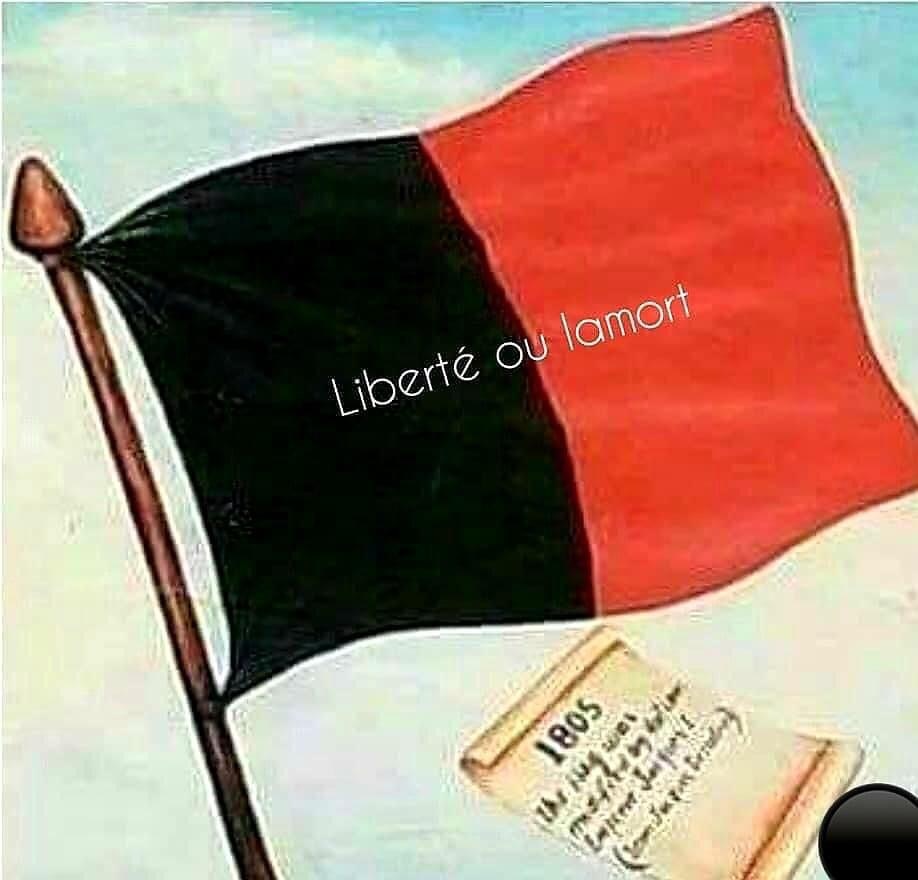 Ezilidanto's tweet photo. Pye kout pran Devan. Nou kapab. Fòs Zansèt yo se fòs nou. Nou fè yon sèl kò. Pa rete tann ankenn moun. Nanpren manman nanpren papa. Nou tout se solda! Avanse, avanse. Pa kite 17 Oktòb pran nou lan rout. Avanse. Ginen poze. Viktwa #Ogou se eritaj nou. #Desalin4Ever #FreeHaiti https://t.co/Gb0Dy4NjQJ