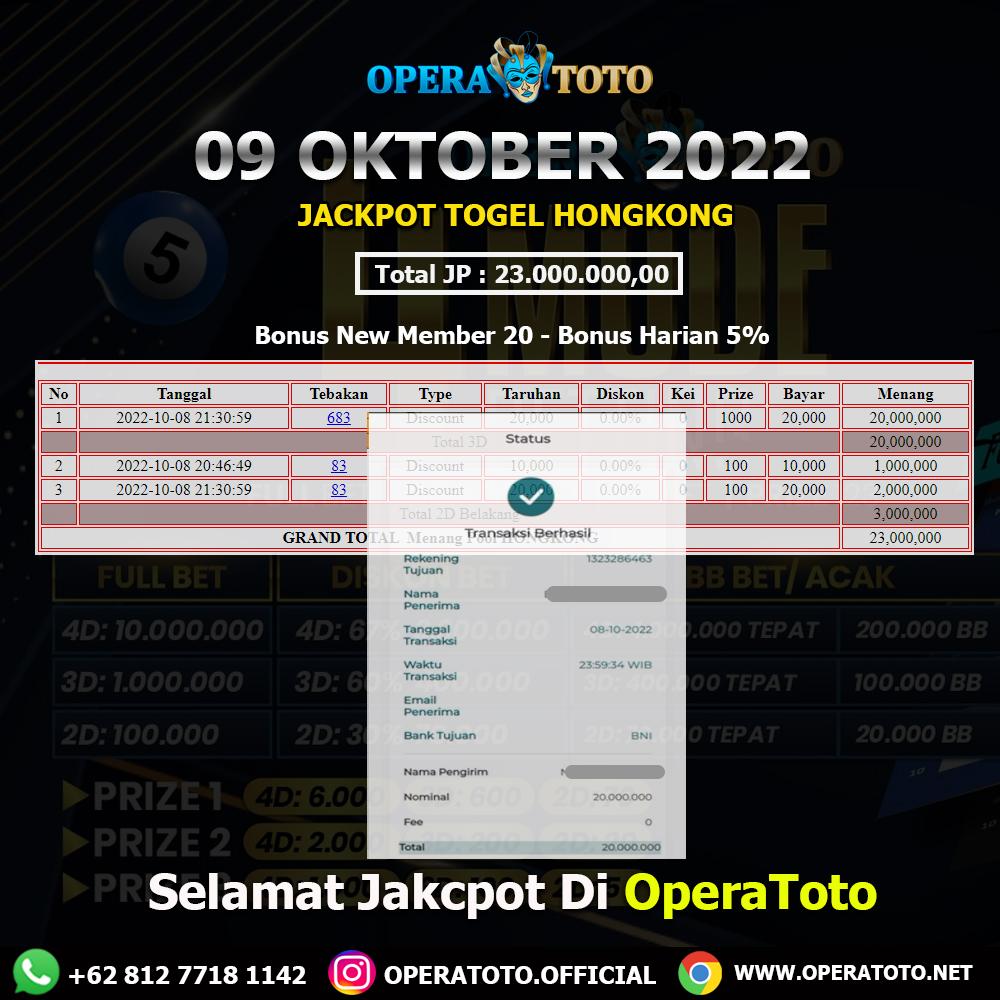 OperaToto's tweet photo. BUKTI JACKPOT TOGEL HONGKONG 09 OKTOBER 2022
Daftar : https://t.co/eZ4pRir1l7

#operatoto #olxtoto #togel #togelonline #prediksitogel #prediksijitu #togelhongkong #bocorantogel #prediksihongkong #togelsingapore #bandartogel #bandartogelterpercaya #prediksisydney #togeljitu #togel https://t.co/IbRzTs5Of0