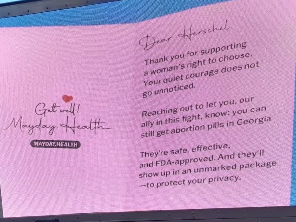 We sent a Get Well card to Herschel Walker’s campaign office