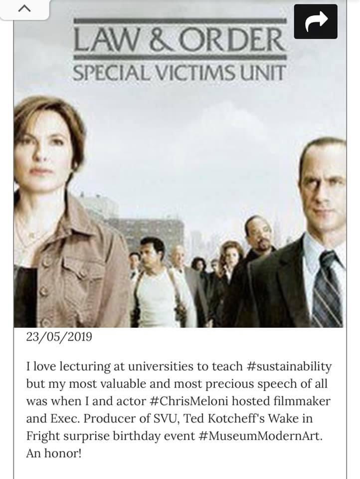 saillantco's tweet photo. This is the truth. My best event ever that I did for my good friend and mentor Ted Kotcheff who taught me the art of television and film. Some went to film school I learned from Kotcheff101. A true blessing.  @Chris_Meloni @Mariska https://t.co/VnZwIFFEQW