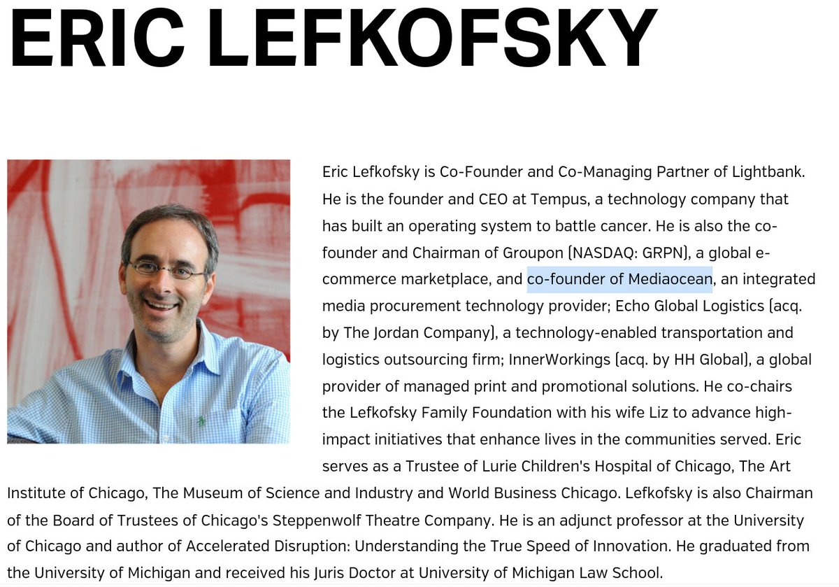 SophieCaligirl's tweet photo. 🔥The "Dirty Secret" of the @Archewell and @VINGproject sudden alliance!~Eric Lefkofsky & his wife funded VING the $1MIL. He's also co-founder of @Mediaocean w/ $200BIL a year in media spend managed through its s/w connecting Brands, Agencies, Media, Tech & Data.🔥👇#MeghanMarkle https://t.co/CW0yiWvven