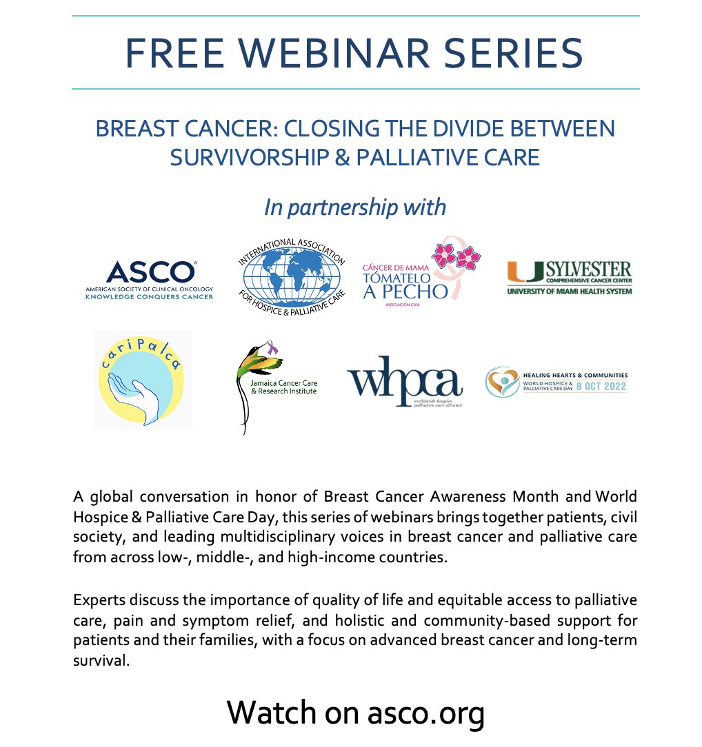 Experts discuss the importance of quality of life &amp; equitable access to #PalliativeCare, pain &amp; symptom relief, &amp; holistic &amp; community-based support for patients and their families, with a focus on advanced #BreastCancer &amp; long-term survival. #WHPCDay22  ➡️fal.cn/3srYY