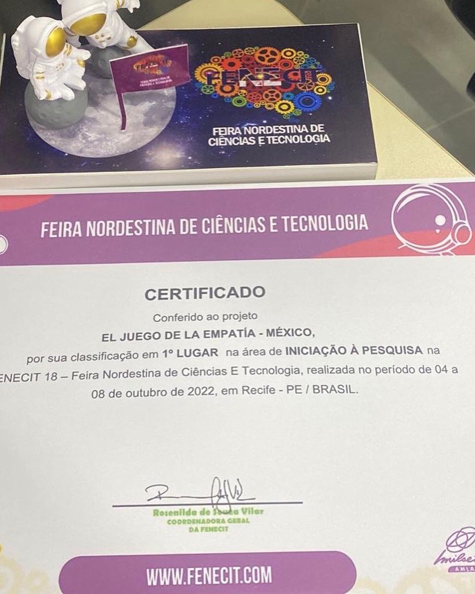 CE_Zama's tweet photo. Felicitamos a nuestro alumno Aldair Pavón por el primer lugar que obtuvo en la feria de ciencias en Brasil Fecitec, con su proyecto “El juego de la empatía”.

#SoyZamá #InnovaciónEnLaEducación #Fecitec https://t.co/VPuVUHH7Nz