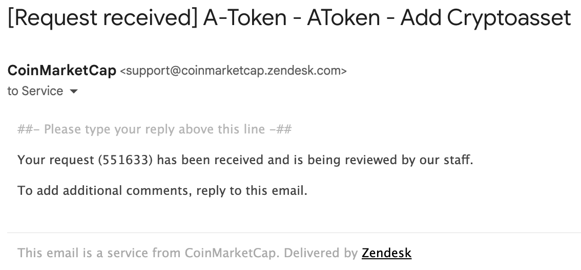 NeedAToken's tweet photo. Shoutout to @CoinMarketCap for the clear instructions on submitting the application for listing.  We received Ticket (551633) and is being reviewed by your staff. 

Everyone else: Wish us luck! https://t.co/7K78OEXsmP
