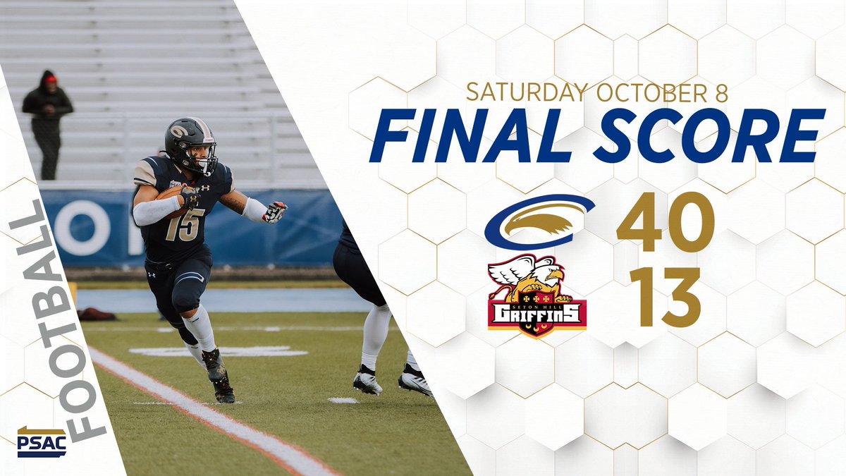 ClarionEagles's tweet photo. Your final score from Greensburg! @clarionfootball earns their second road win of the year after routing Seton Hill! https://t.co/IV6bEk7mOJ