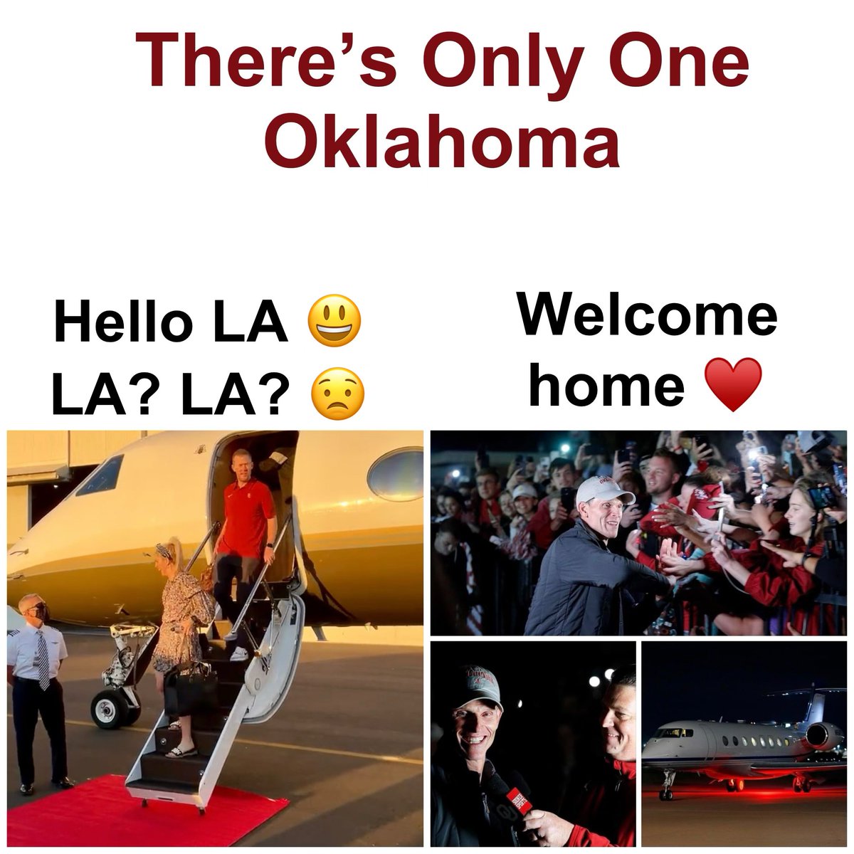 OUSooner82's tweet photo. Remember these pictures? We were so excited to have Brent coming home with his defensive mindset. He was ecstatic to be home as well.

Nothing has changed.

Brent took on the job of cleaning up ashes left by Muleshoe and he needs us to be those same great fans we were on day one. https://t.co/jJiithLmv0