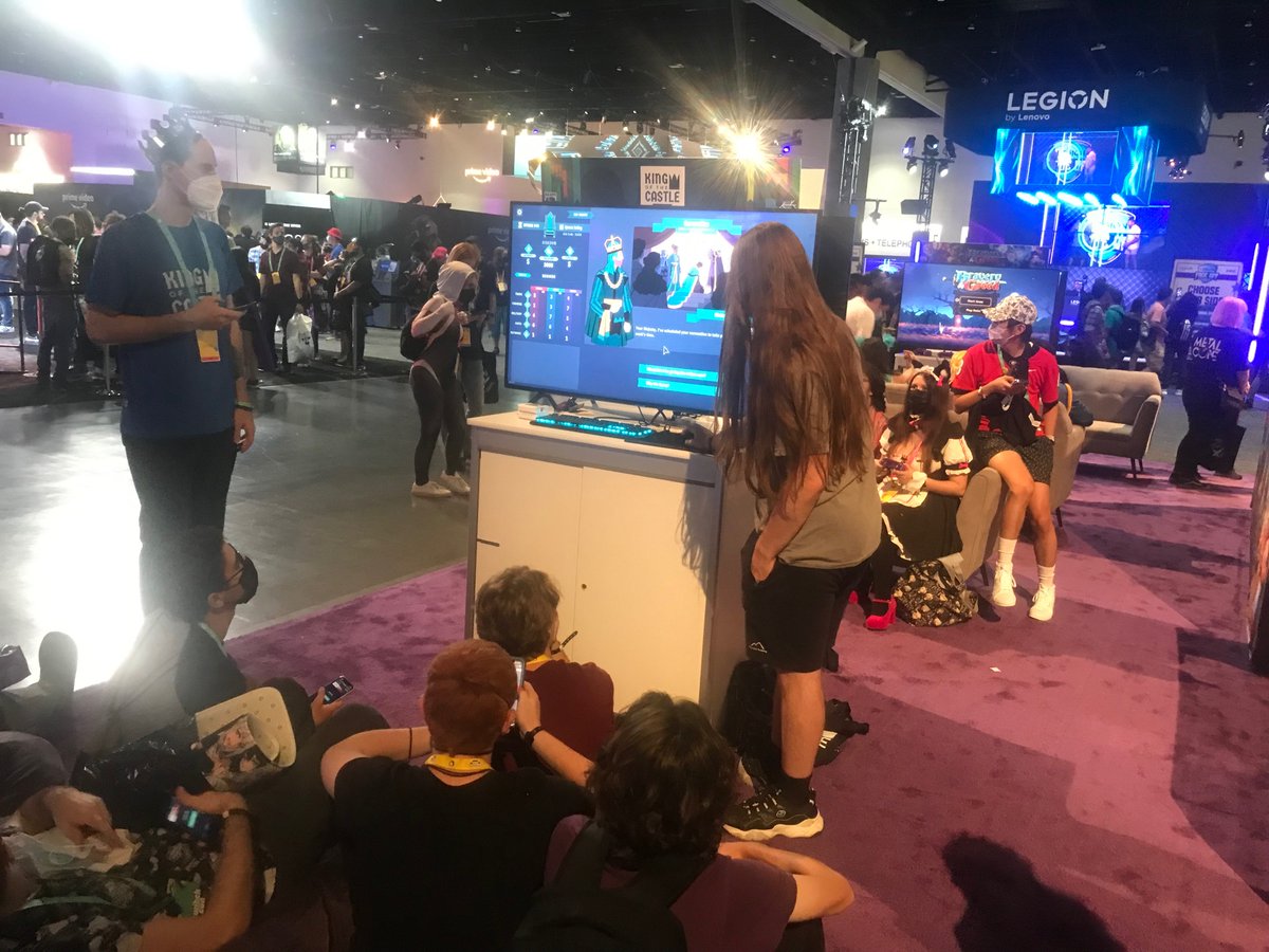 TributaryGames's tweet image. At #TwitchCon2022 ?  Visit the Team17 booth and join a game of King of the Castle! People on the trade floor have described it as “Game of Thrones Simulator” and “Crusader Kings meets Jackbox Games” - come and try to take the crown 👑