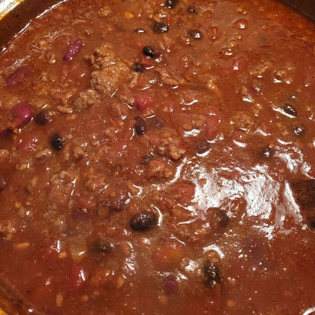 First batch of homemade #chili this fall,  bubbling away on the stove.  #foodie #homecooking instagr.am/p/CjeC56lr8lT/