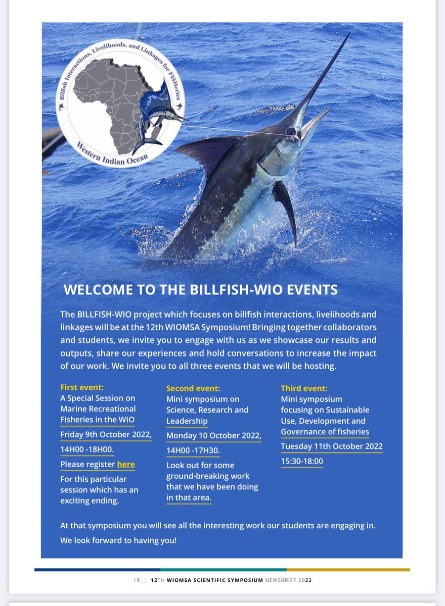 Dr. Nina Wambiji (@nwambiji) on Twitter photo Super excited to be at the #WIOMSA2022. Looking forward to great talks from the Keynotes @billfishExpert,<a href="/UkuJacqueline/">Jacqueline Uku</a> among others, oral and poster presentations, special sessions, mini symposiums and catching up with old friends & making new ones. <a href="/billfishwio/">Billfish_Western Indian Ocean</a>
<a href="/wiomsa/">WIOMSA</a>
#SGDs Super excited to be at the #WIOMSA2022. Looking forward to great talks from the Keynotes @billfishExpert,<a href="/UkuJacqueline/">Jacqueline Uku</a> among others, oral and poster presentations, special sessions, mini symposiums and catching up with old friends & making new ones. <a href="/billfishwio/">Billfish_Western Indian Ocean</a>
<a href="/wiomsa/">WIOMSA</a>
#SGDs