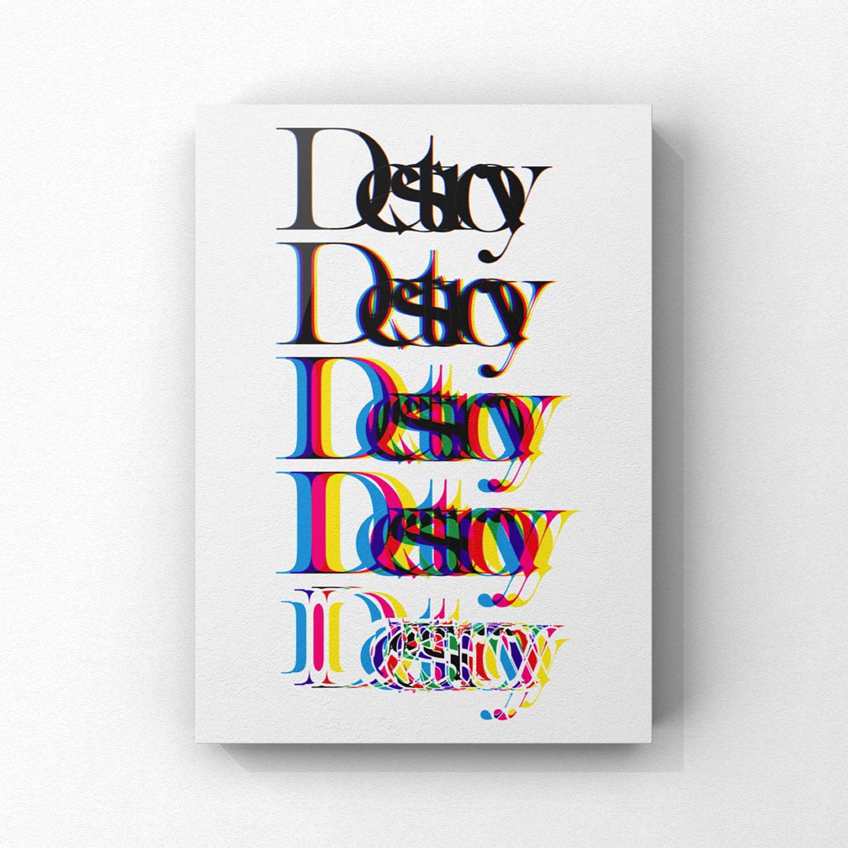 adesignerjp's tweet photo. adesigner WORKS "Destroy" #personalwork #y2002
#typography #tiffany #cmyk #graphicexperiment https://t.co/TrpxQnXyzh