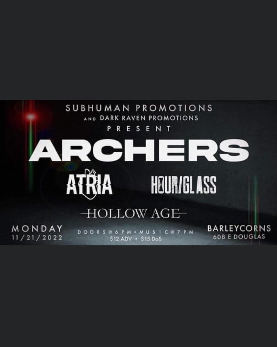 atriabandus's tweet photo. We’re going to be busy to close out our year. It’s exciting to share the stage with these bands! If you haven’t check us/them out. 
#atria #posthardcore #metal https://t.co/2VkVuWXxKV