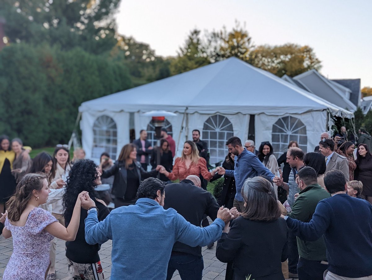 CassDigMedia's tweet photo. Engagement party with my 💞  Cookie Monstah showed up. Plus the Greek dancing. https://t.co/cgm0QV2K4D