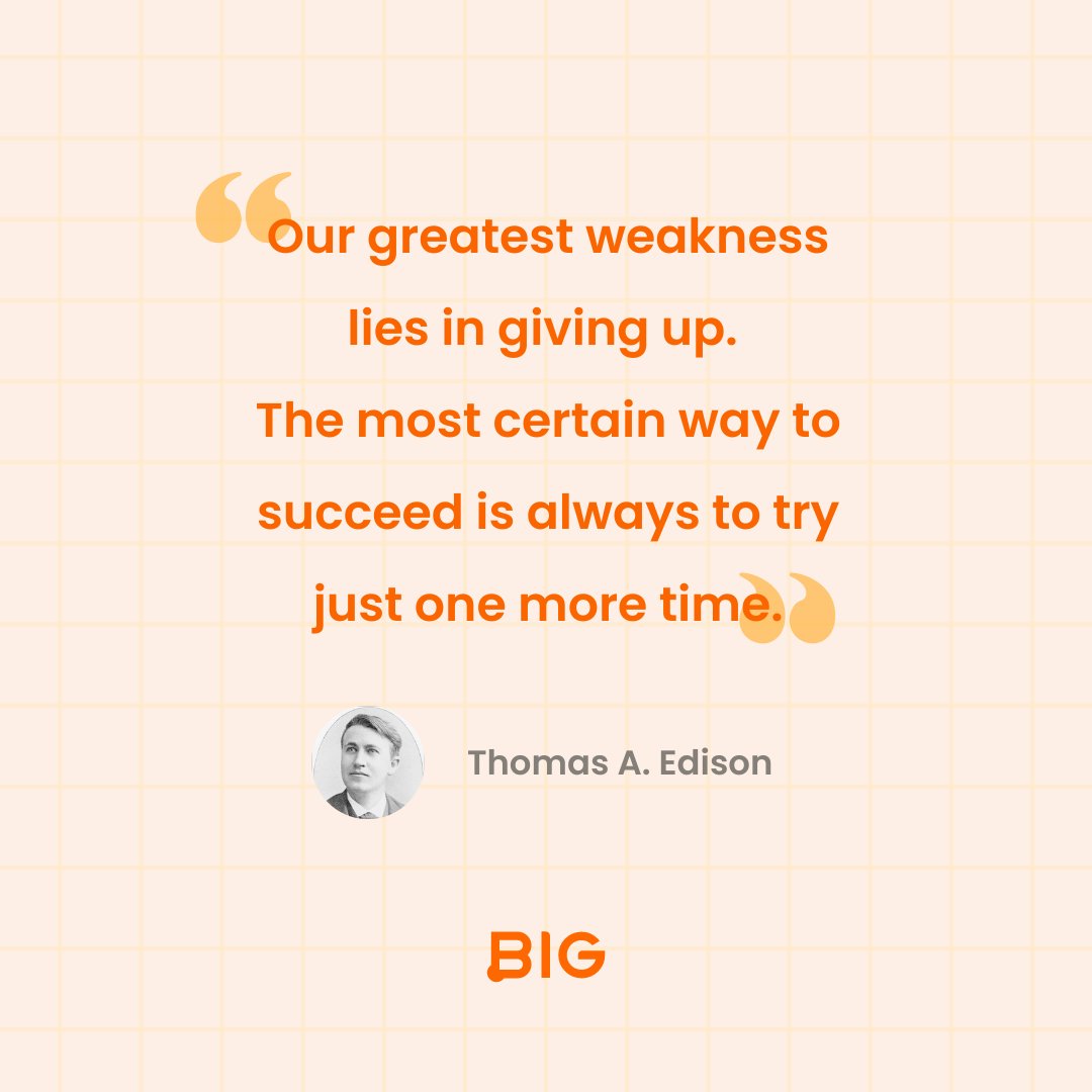 BinstinctsGroup's tweet photo. Dedication and persistence are beautiful things. You never know what may happen if you give it one more shot!
#buildimpossible #entrepreneur #businessventure #venturecapitalistfirm #businessgrowth #persistence #perseverance https://t.co/lLzQy9eY1y