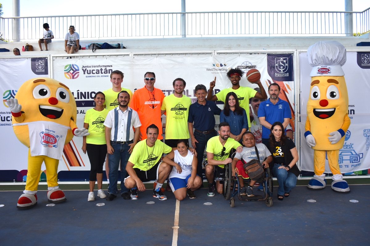 IIPEDEY's tweet photo. En equipo con @IDEY_oficial, inauguramos la 1º edición de las clínicas de básquetbol #HoopCamp, en las cuales participarán del 7 al 15 de octubre niñas, niños y jóvenes con #discapacidad de la mano de entrenadores de EE.UU. para fortalecer la #inclusión a través del deporte. https://t.co/dRqa6UXOy8