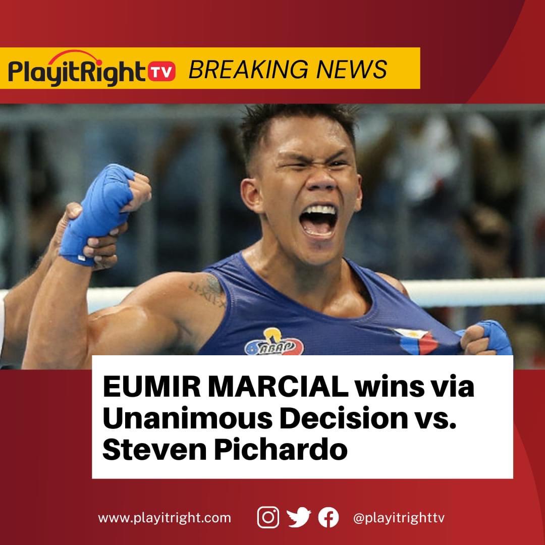 PlayitRightTV's tweet photo. CONGRATULATIONS EUMIR MARCIAL!!!! 🥊🇵🇭

Catch Eumir and Jerwin later today for our EXCLUSIVE post fight interview!

#PlayItRightTV 
#PlayItRight 
#BoxingPH 
#Boxing 
#EumirMarcial 
#EumirMarcialvsStevenPichardo https://t.co/bjWdibqetO