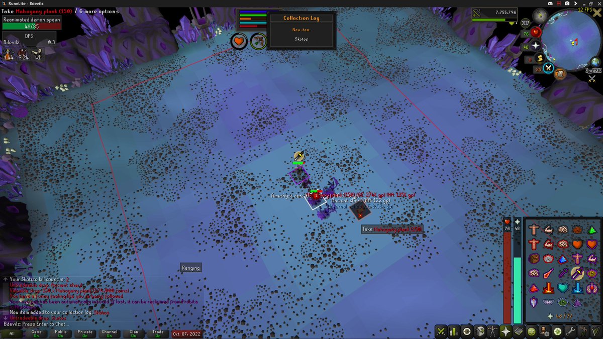 mikeej9's tweet photo. Got my first pet yesterday on a black demon slayer task, when to skotizo 2 kc and got the pet skotos. So fucking hyped #FirstPet #SlayerTask #OSRS #OldSchoolRuneScape #SkotizoPet #BabySkotizo #Skotos #SkotizaKC2 #HypeHypeHype https://t.co/YYT95AaoOE