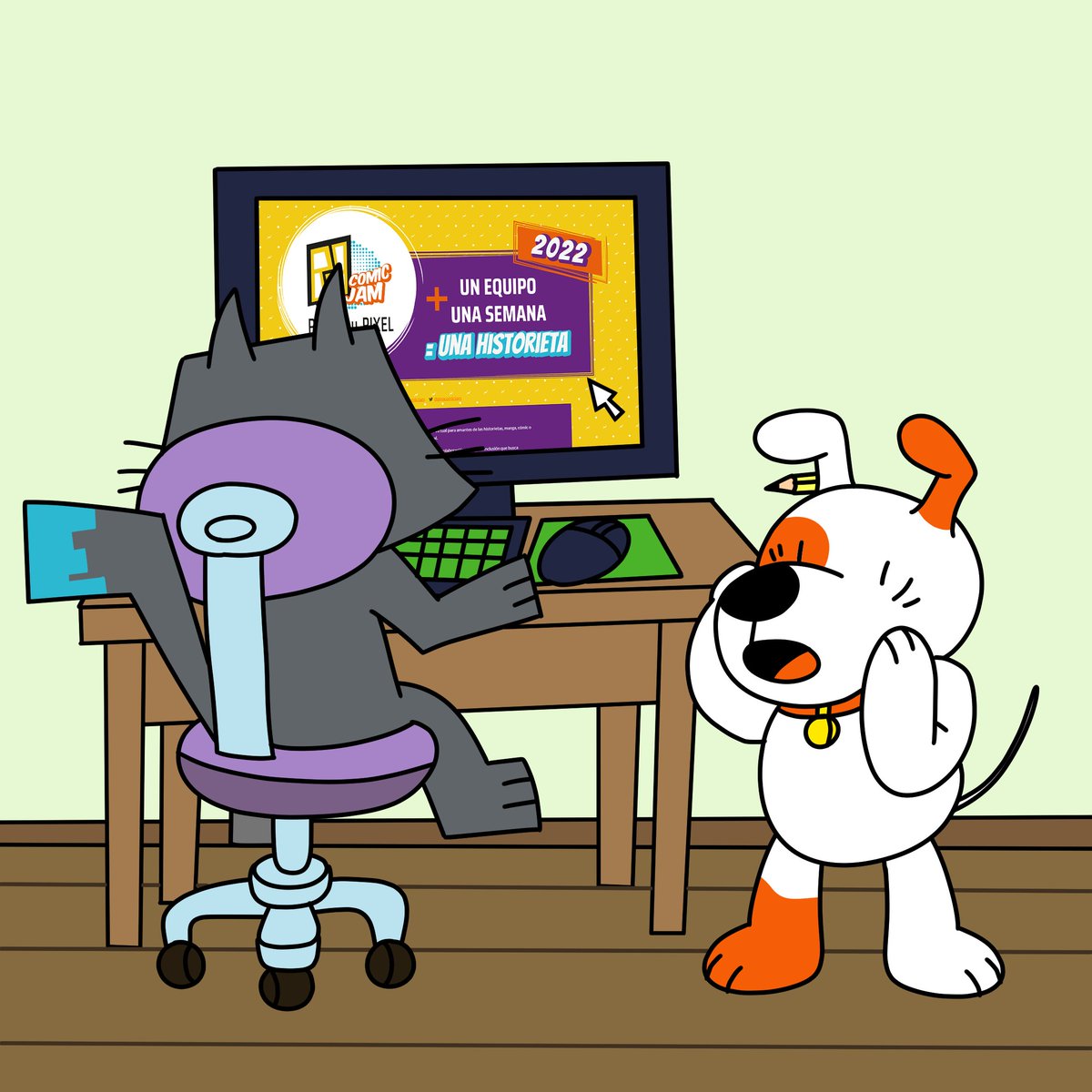 pypcomicjam's tweet photo. Finde largo a puro cómic de #pypcomicjam 2022 
🐶🐱 https://t.co/sFhzx0fNRG