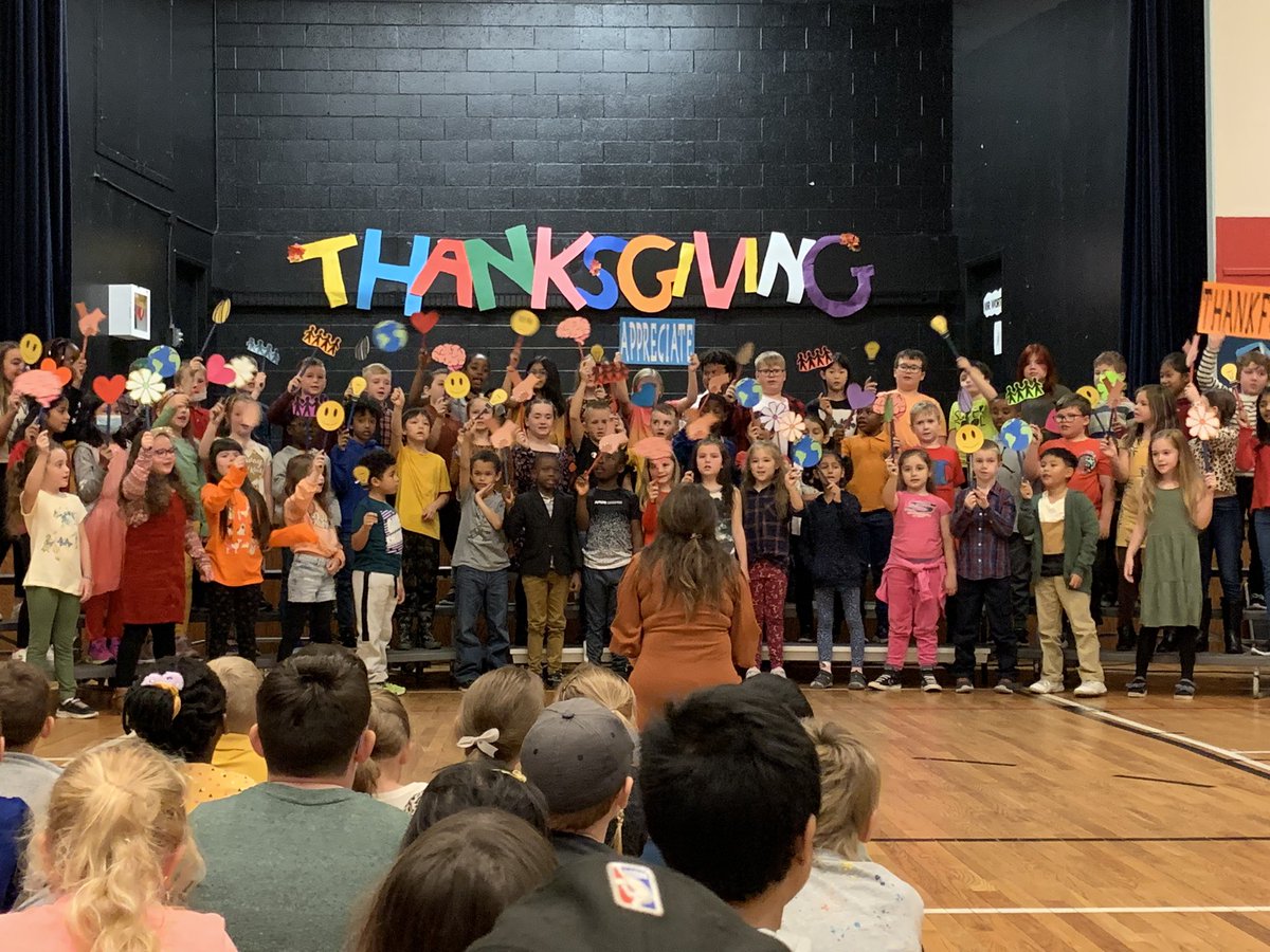 Thankful for the students, families and staff of Larkhall Academy and for the opportunity to share in this expression of gratitude in our first assembly of the year! Great job to music intern Maria White with her accompaniment and help with the choir! <a href="/NLESDCA/">NLESD</a> <a href="/LarkhallAcademy/">Larkhall Academy</a>