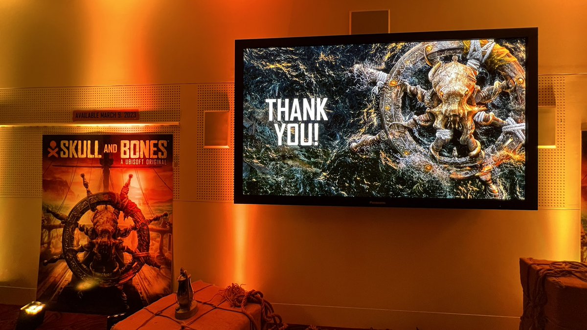 tealful's tweet photo. Thank you @UbisoftANZ for having @JayStar_92 and I at the #SkullAndBones gameplay viewing. I’m even more hyped for the game now! Releasing March 9, 2023.

How cool is this wheel made by @AshMakesStuff? 🏴‍☠️ https://t.co/c3HTgPGHbz