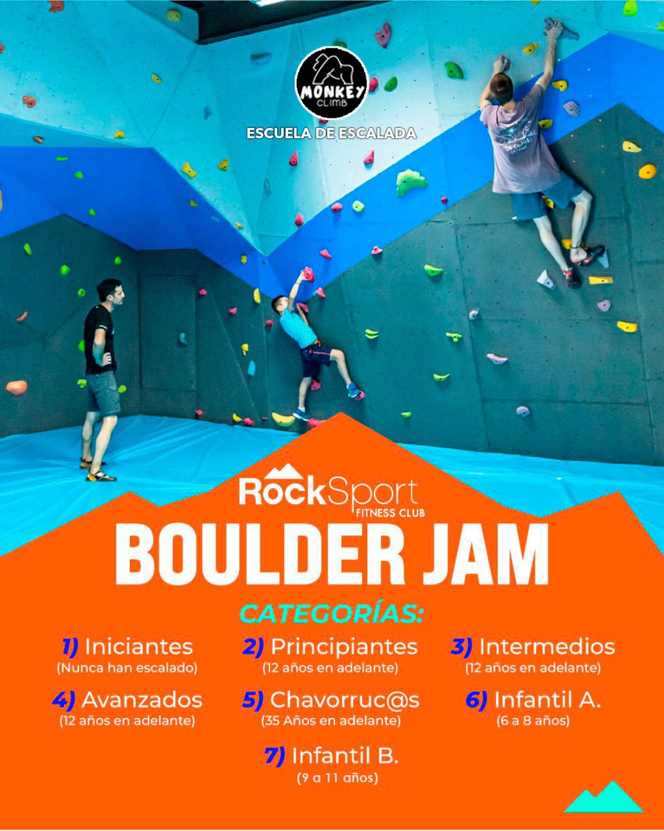 Participa en #BoulderJAM Torneo de #EscaladaDeportiva #Bouldering en #RockSport #Reforma3030 #Torreón #EscalaRockSport #Coahuila #Saltillo #Durango #ComarcaLagunera