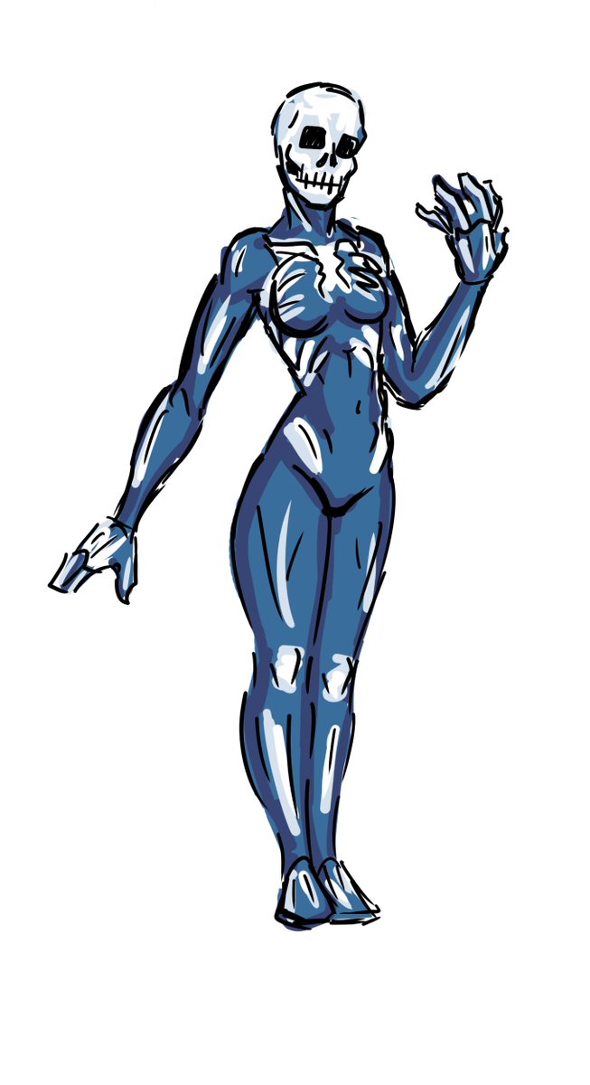 BrendanDoyle75's tweet photo. Skull girl drawing. #Halloween2022 #MonsterGirls #Spooktober https://t.co/bRdd6rm3XK