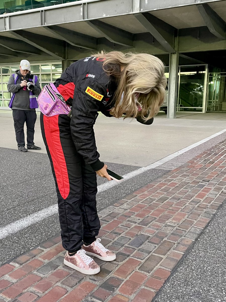 Got to get that brick photo! 🤳🏼 #indy8h #gtworldcham