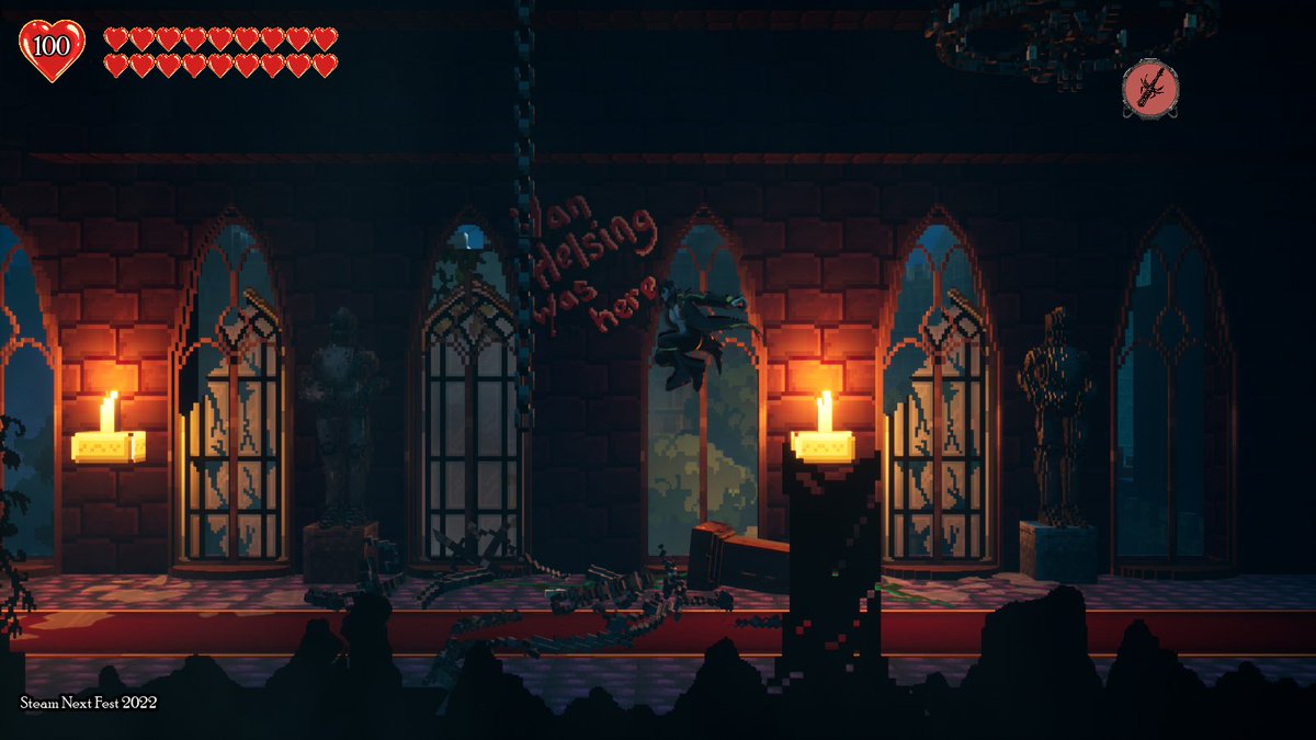 lawrichai's tweet photo. This weekend is dedicated ROMANCELVANIA's demo 

Having fun with Drac, Medusa, Vess and Brocifer. 
Go try it out too! It's very entertaining. Even more so if you're old, 'cause you'll get all the jokes they generously put in there ! 

...and Brocifer got the best one liner ever. https://t.co/apqd0MXZCn