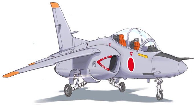 匿名みかんさん絵チャ絵 加筆版ですT-4中等練習機です 