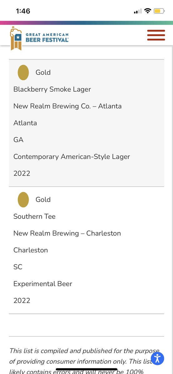 Congratulations to <a href="/creaturebeer/">Creature Comforts</a>, <a href="/MondayNight/">Monday Night Brewing</a> and <a href="/newrealmbrewing/">New Realm Brewing</a> on your #GABF medals! #gabeer