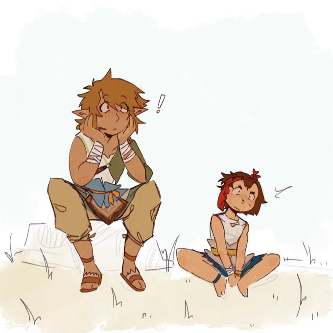 Link and Talo #loz #TwilightPrincess 