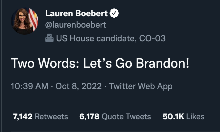 PushDemsLeft's tweet photo. Our vacuously tribalist political discourse is so mind-numbingly beyond parody.

Biden said something stupid, so a far-right hack mocked his gaffe. Now thousands of liberals are missing the reference and trying to dunk on her. Everyone involved is embarrassing. https://t.co/C3CfugbmIy
