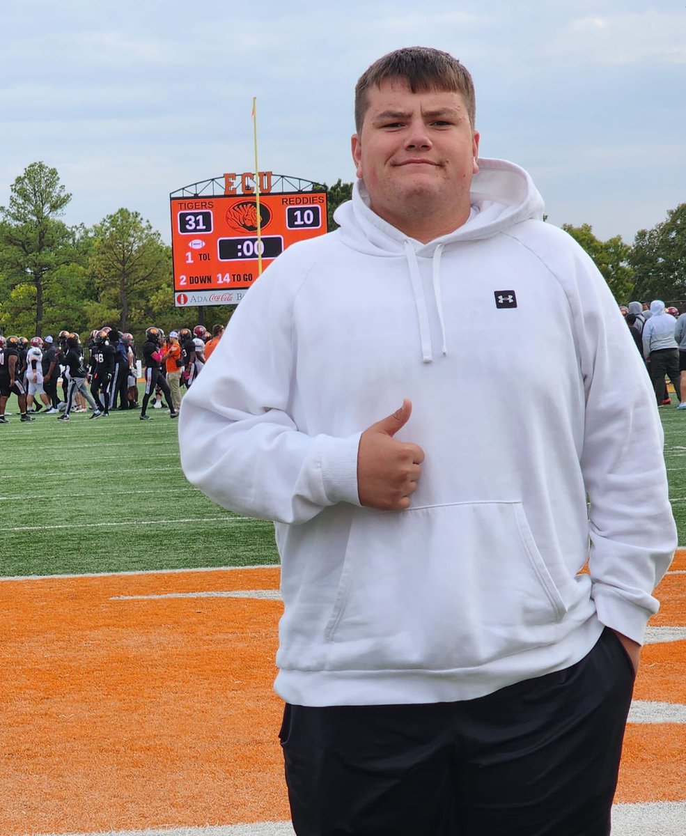 Had a great time at Eastern central University today big thanks to @Coach_JakeMax and <a href="/ECUTigersFB/">ECU Tigers Football</a> for the invite. Tigers catch a 31-10 dub.