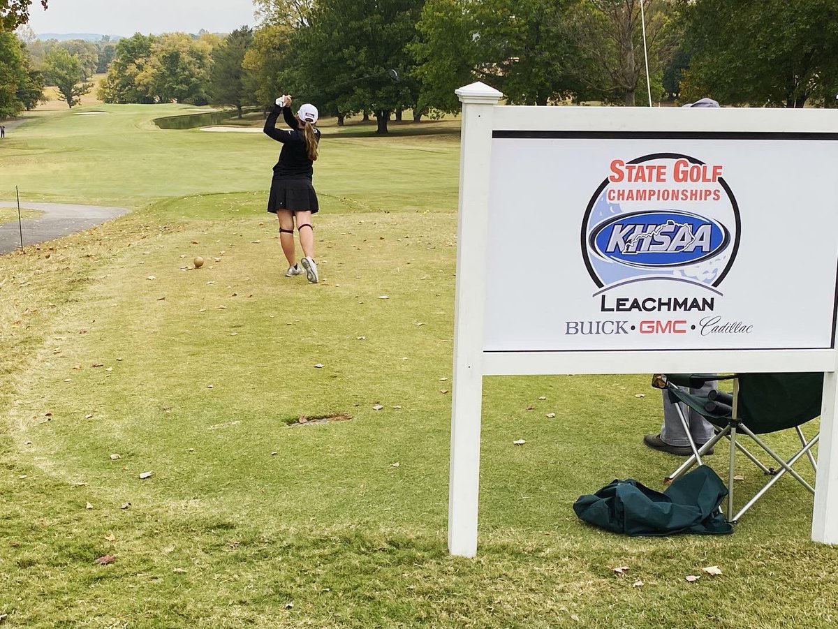 MercyJagsGolf's tweet photo. Awesome job to Sam Stone, playing in her first KY State Championships. Go Sam! #mpbtb #gojags ⛳️👏🏻 https://t.co/VX7umtSscP